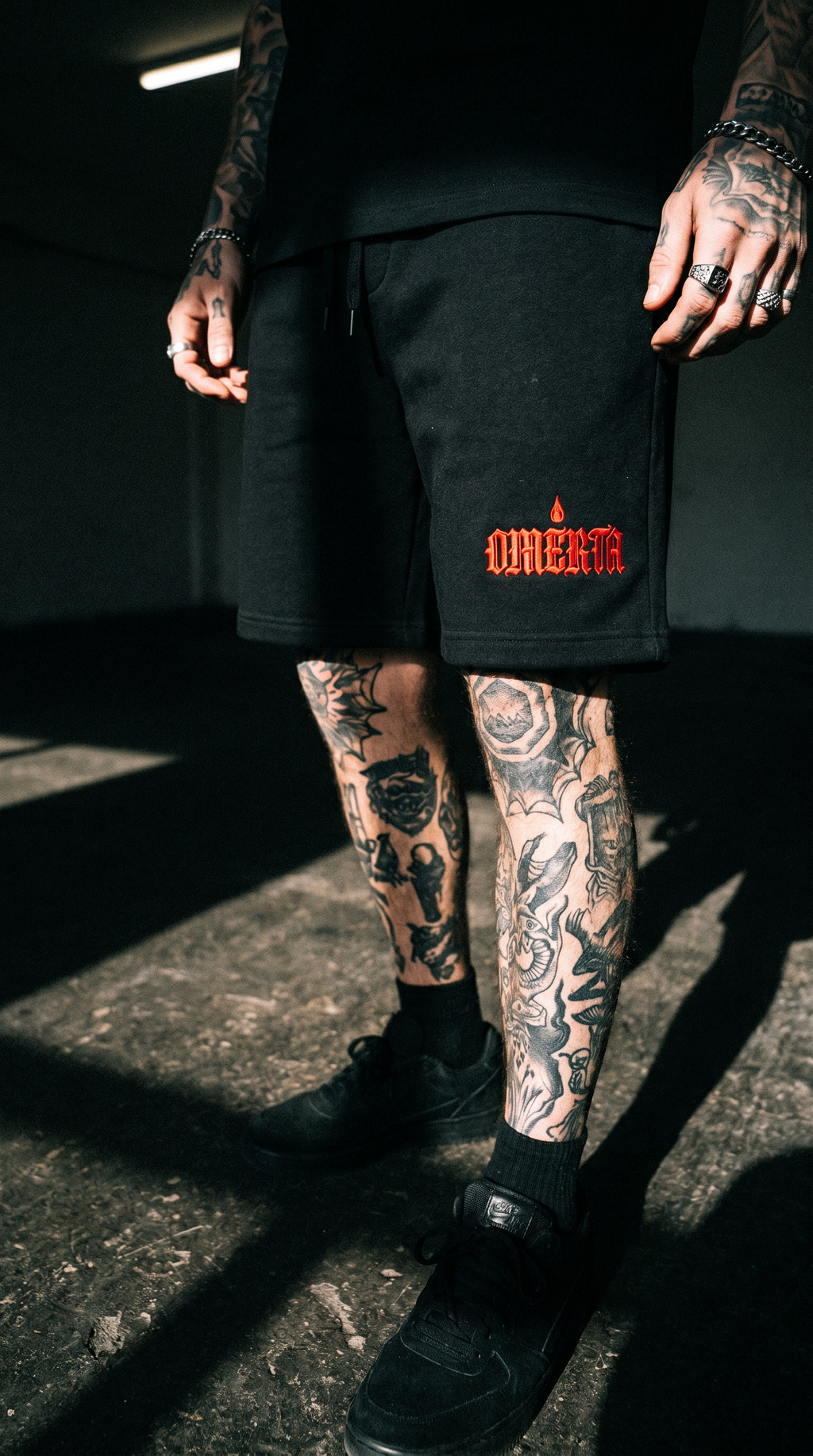 OMERTA Men's fleece shorts