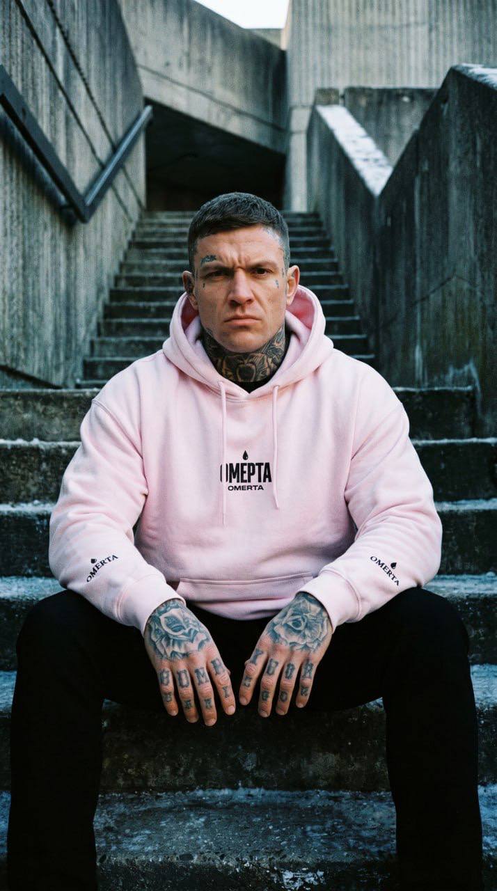 OMERTA Heavy Multi Logo Hoodie