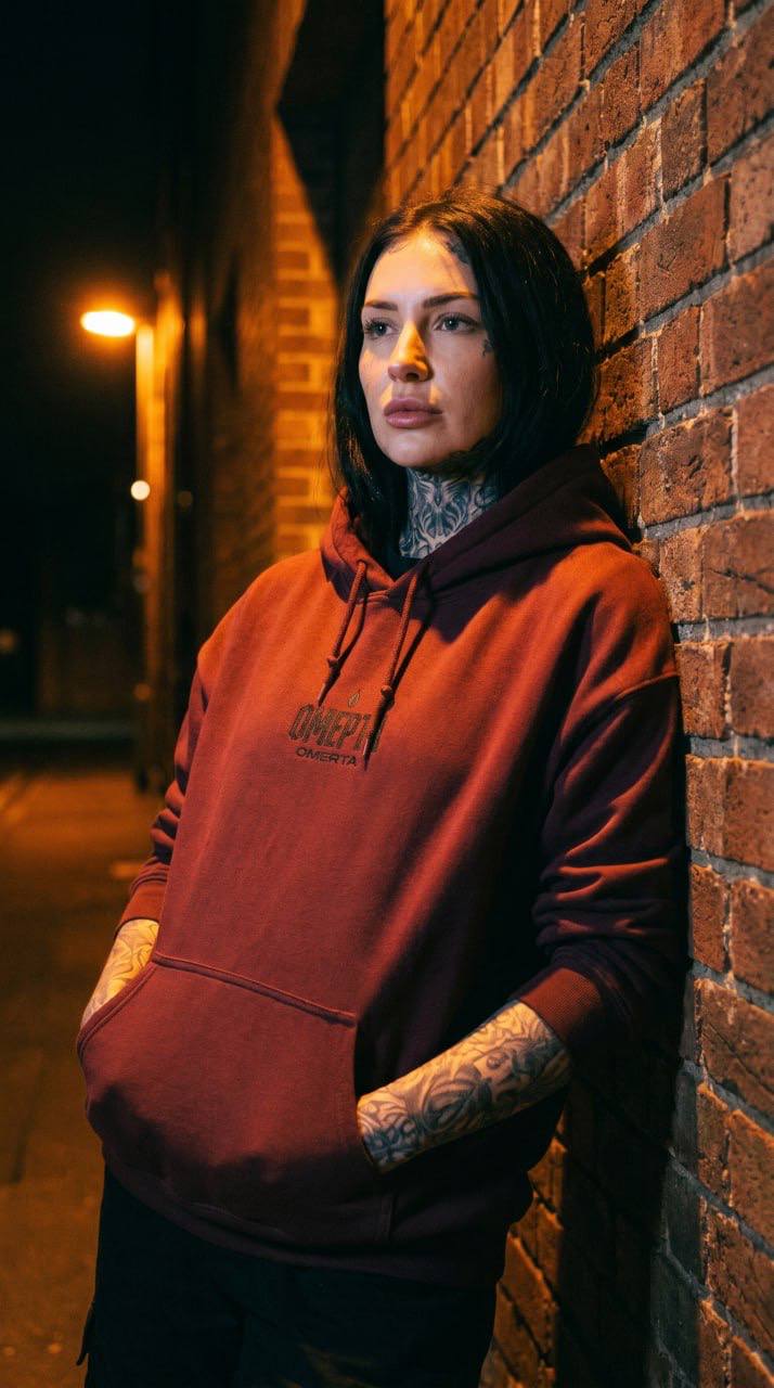 OMERTA Heavy Multi Logo Hoodie